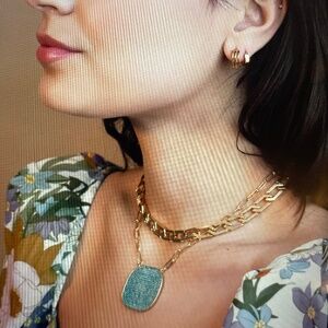 Gold Tone Hematite Necklace